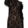 Saint Laurent One shoulder lace dress