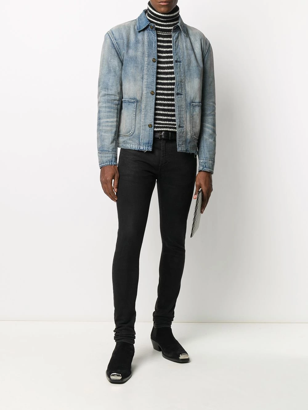 Saint Laurent faded denim jacket