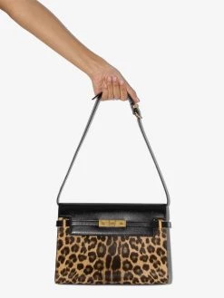 Saint Laurent Manhattan leopard shoulder bag