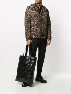 Saint Laurent leopard-print hooded jacket