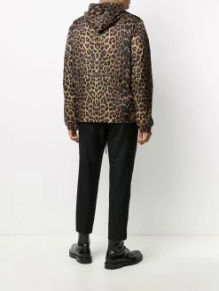 Saint Laurent leopard-print hooded jacket