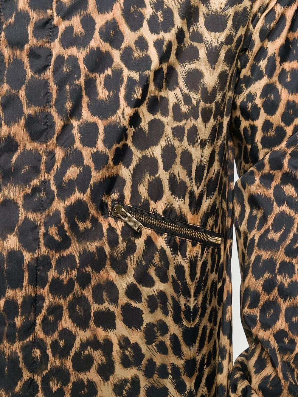 Saint Laurent leopard-print hooded jacket