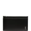 Saint Laurent logo-plaque zipped wallet