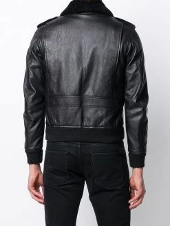 Saint Laurent oversized flight leather jacket