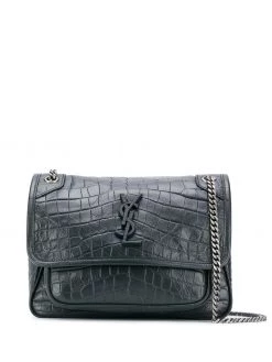 Saint Laurent Niki crocodile-effect shoulder bag
