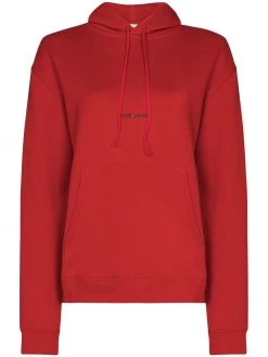 Saint Laurent logo print hoodie