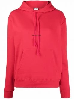 Saint Laurent logo print hoodie