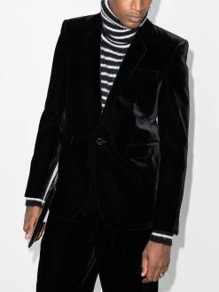 Saint Laurent single-breasted velvet blazer
