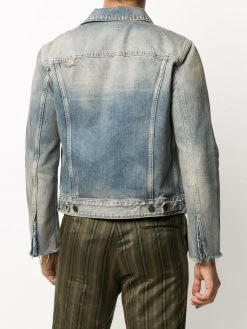 Saint Laurent stonewashed-effect denim jacket