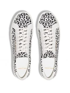 Saint Laurent Andy leopard-print low-top sneakers