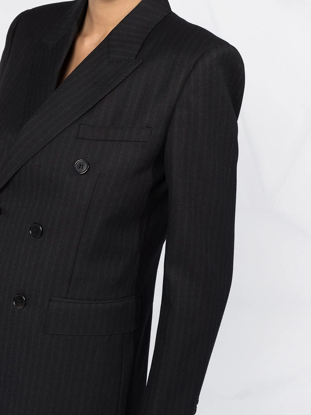 Saint Laurent double-breasted pinstriped blazer