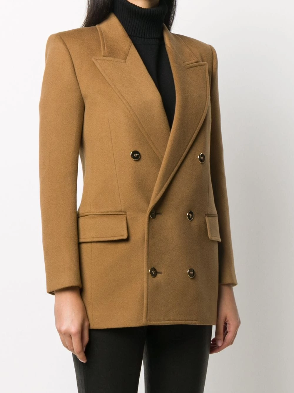 Saint Laurent double-breasted long blazer