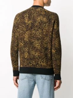 Saint Laurent leopard jacquard jumper