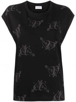 Saint Laurent heart print tank top