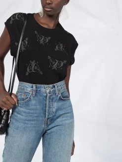 Saint Laurent heart print tank top