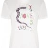 Saint Laurent Love 1975 snake print T-shirt