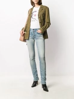 Saint Laurent Love 1975 snake print T-shirt