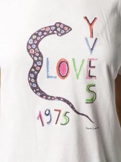 Saint Laurent Love 1975 snake print T-shirt