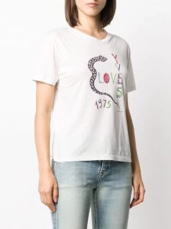 Saint Laurent Love 1975 snake print T-shirt