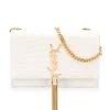 Saint Laurent Kate croc embossed shoulder bag