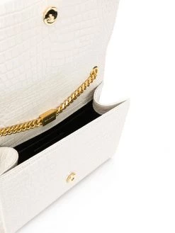 Saint Laurent Kate croc embossed shoulder bag