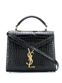 Saint Laurent Cassandra croco-embossed shoulder bag