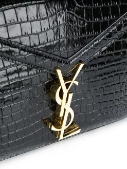 Saint Laurent Cassandra croco-embossed shoulder bag