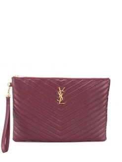 Saint Laurent quilted clutch bag