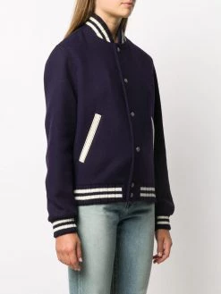 Saint Laurent logo-print bomber jacket