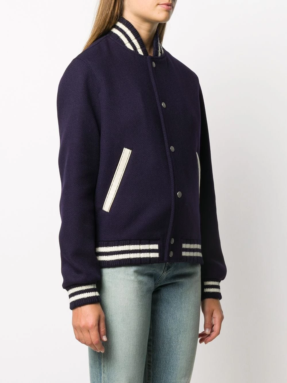 Saint Laurent logo-print bomber jacket