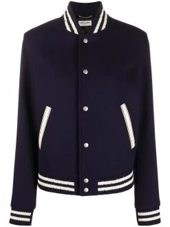 Saint Laurent logo-print bomber jacket