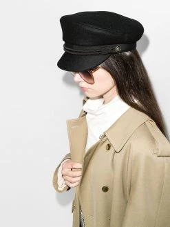 Saint Laurent felt baker boy cap