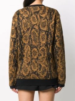Saint Laurent snake print cardigan