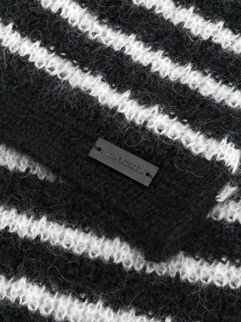 Saint Laurent mohair-blend striped scarf