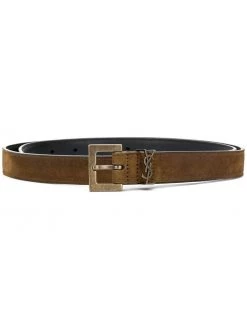 Saint Laurent monogram plaque belt