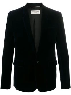 Saint Laurent velvet single button blazer