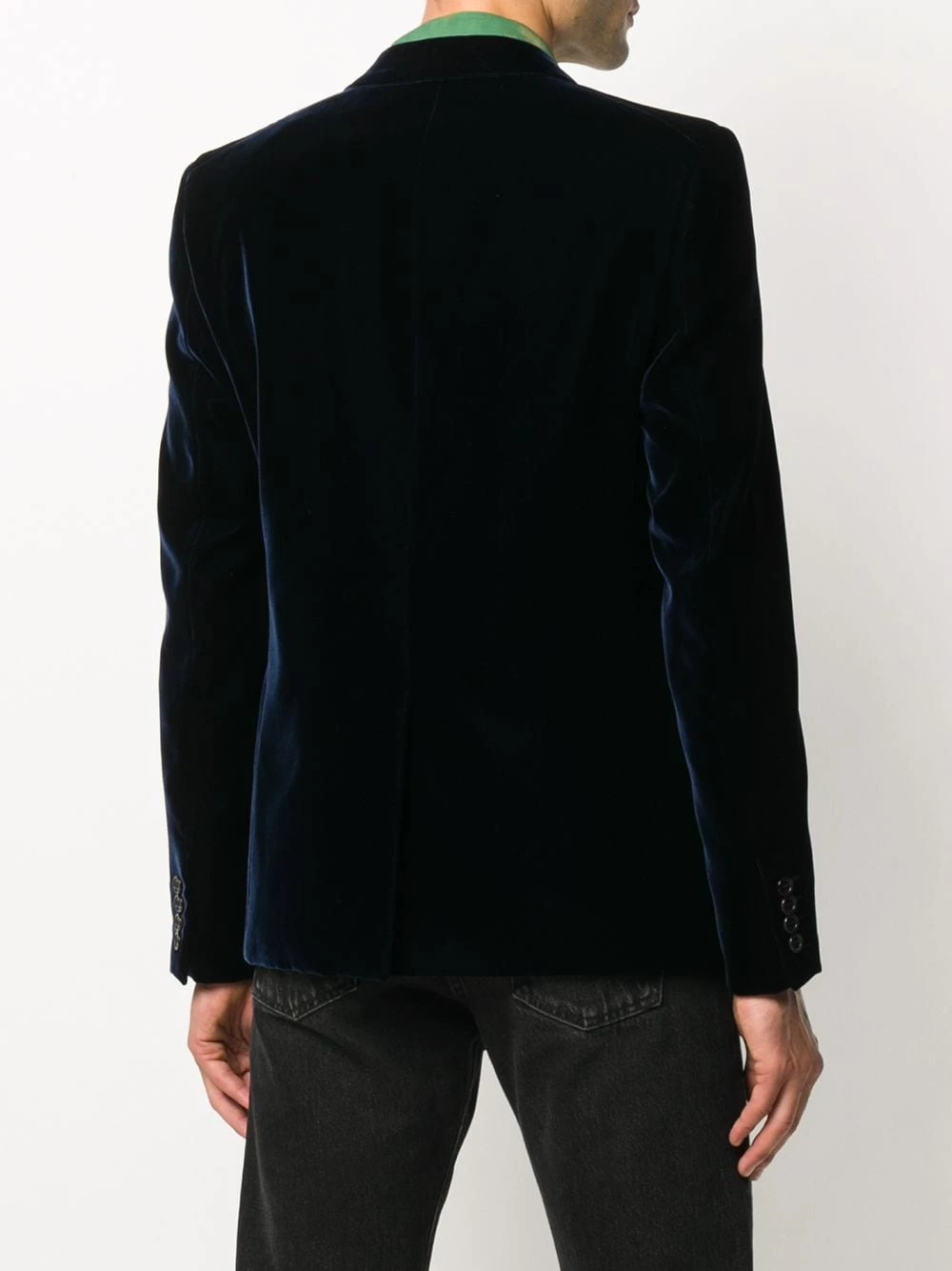 Saint Laurent velvet single button blazer