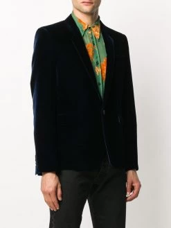 Saint Laurent velvet single button blazer