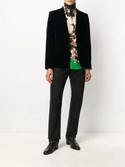 Saint Laurent velvet single button blazer