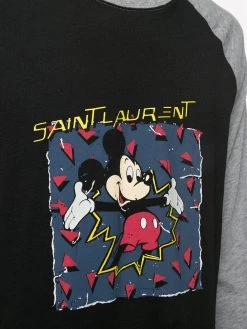 Saint Laurent Mickey Mouse-print T-shirt