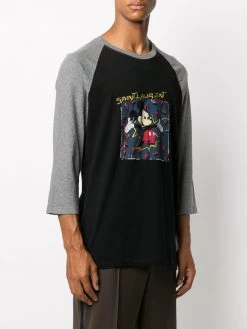 Saint Laurent Mickey Mouse-print T-shirt
