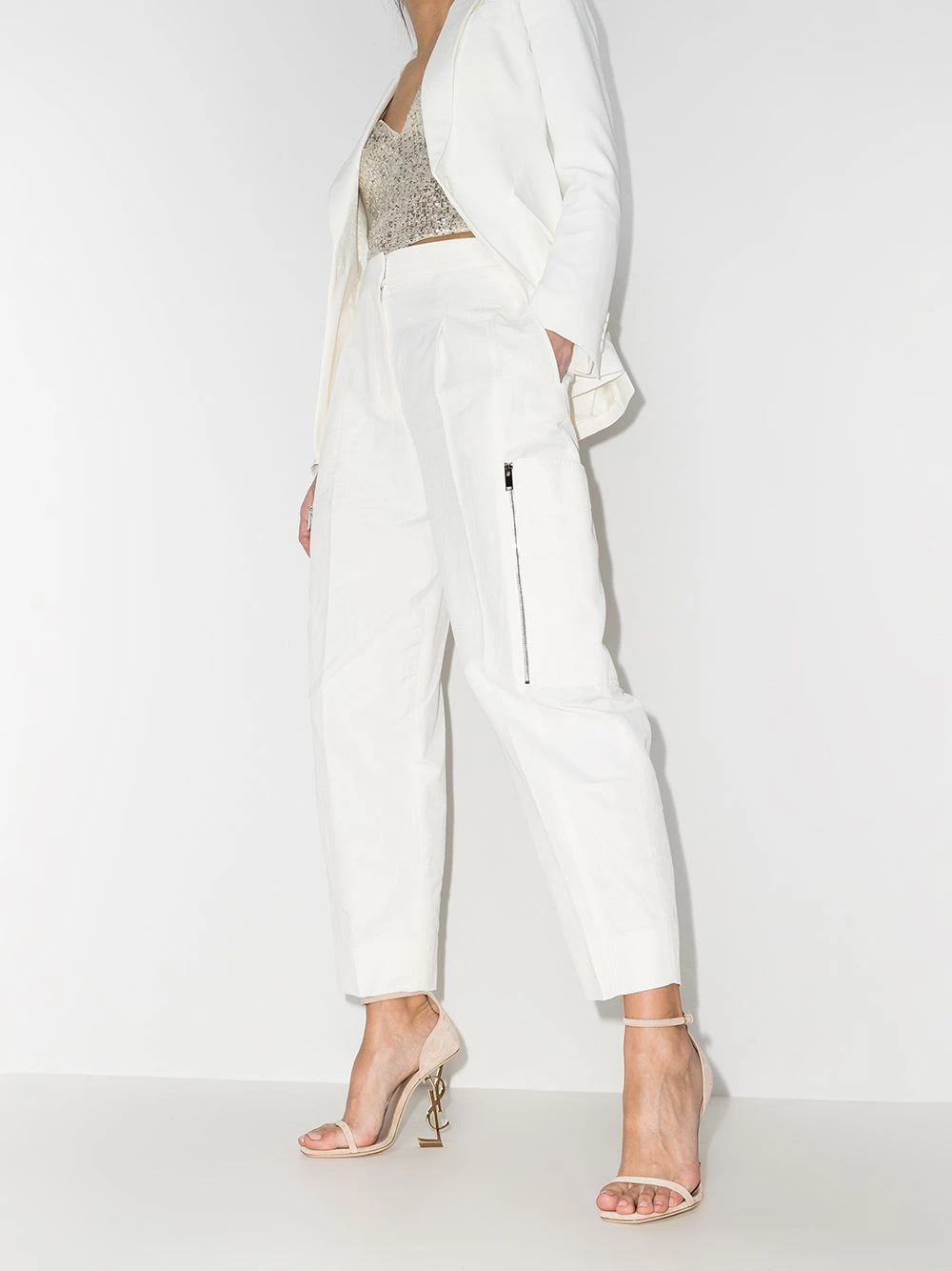 Saint Laurent Opyum 110mm suede sandals