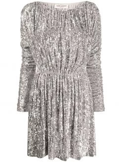 Saint Laurent sequin-embellished dress