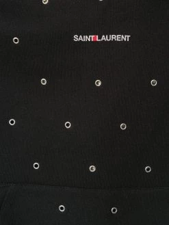 Saint Laurent eyelet logo hoodie