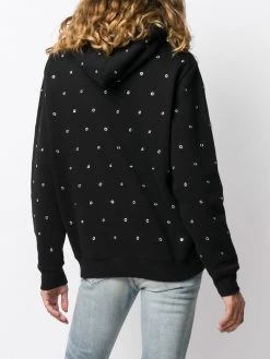 Saint Laurent eyelet logo hoodie