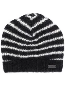 Saint Laurent striped beanie hat