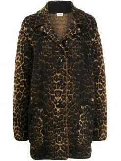 Saint Laurent leopard print coat