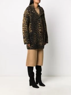 Saint Laurent leopard print coat