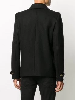 Saint Laurent double-breasted short peacoat