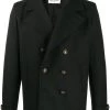 Saint Laurent double-breasted short peacoat